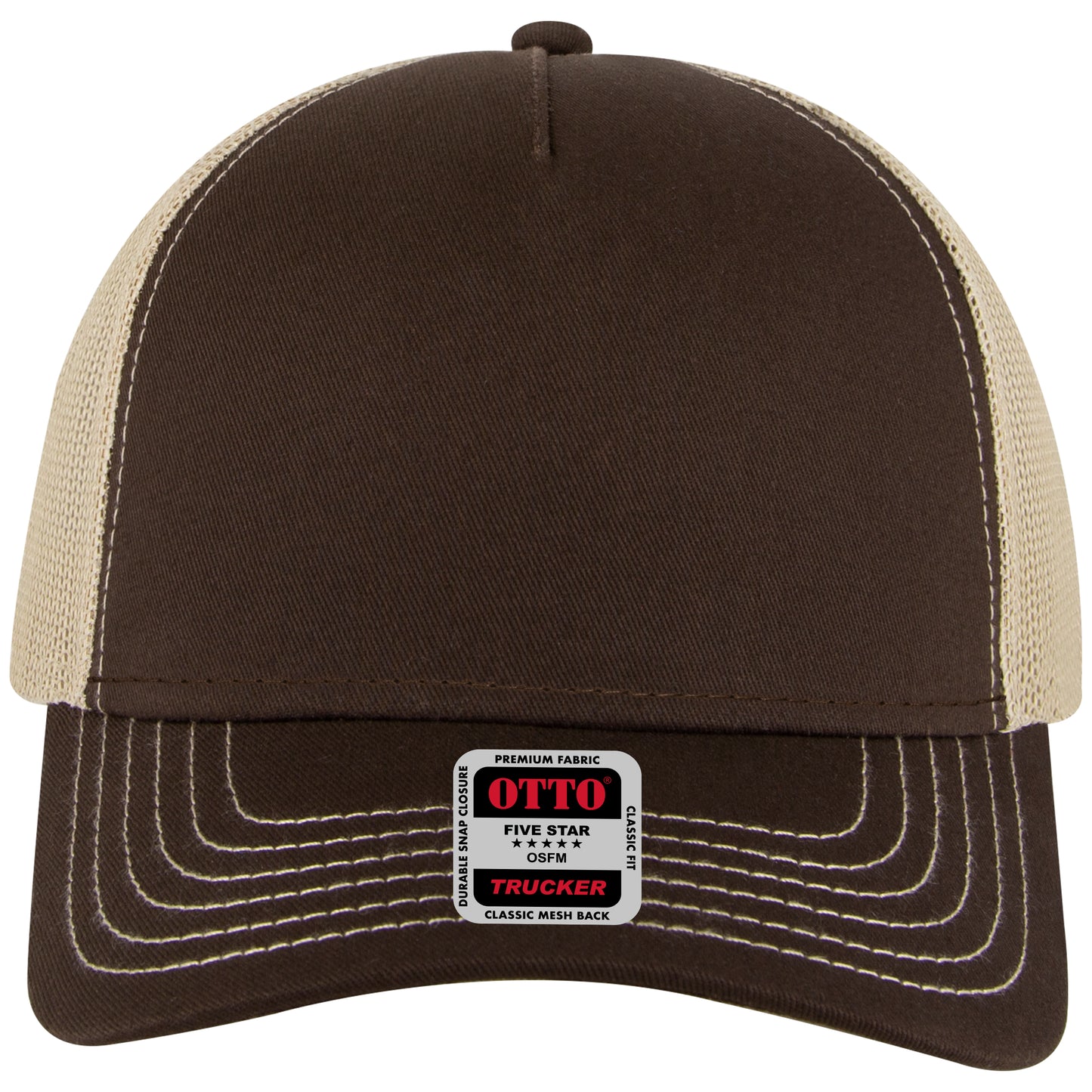 OTTO CAP 5 Panel Low Profile Mesh Back Trucker Hat