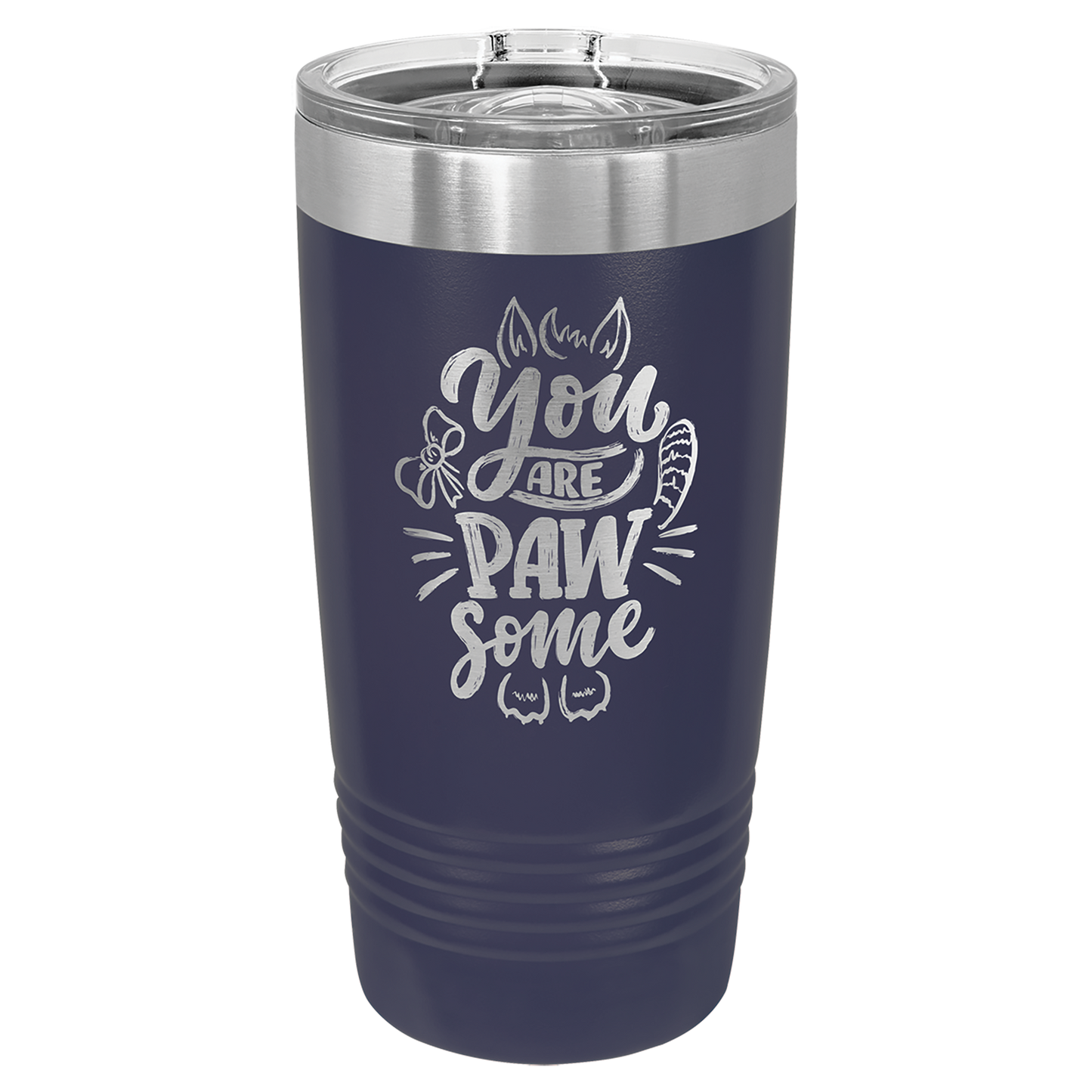 Polar Camel 20 oz. Ringneck Insulated Tumbler with Slider Lid and Silver Ring